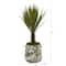 21" Spiky Agave Artificial Plant in Distressed Floral Planter